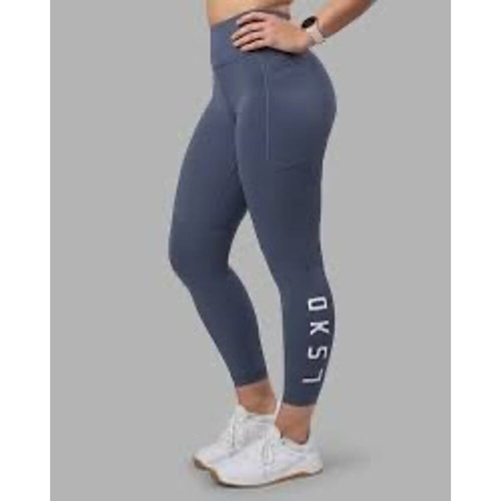 LSKD Rep Ultra High-Rise Full Length Legging Pockets Night Shadow Blue XL NWT